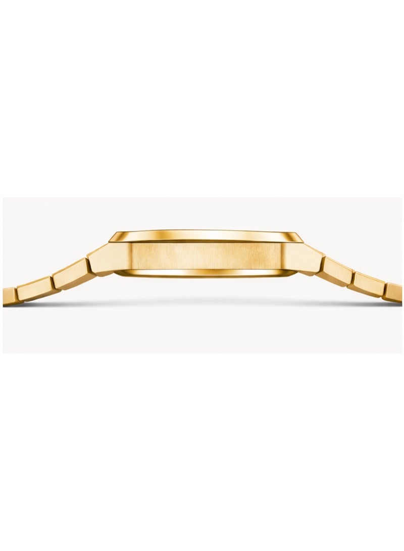 FG UNITED Mens Thin Design Gold Tone Black Dial Stainless Steel Arabic Numeric Watch 41mm - FG7005 - Image 4